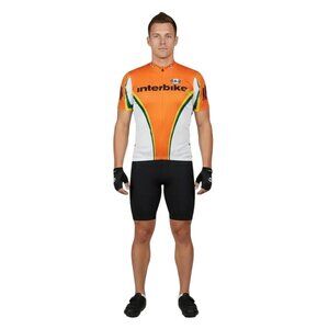Louis Garneau Men's Orange/Multi INTERBIKE Full Zip Bike Cycling Jersey Sz TG/XL